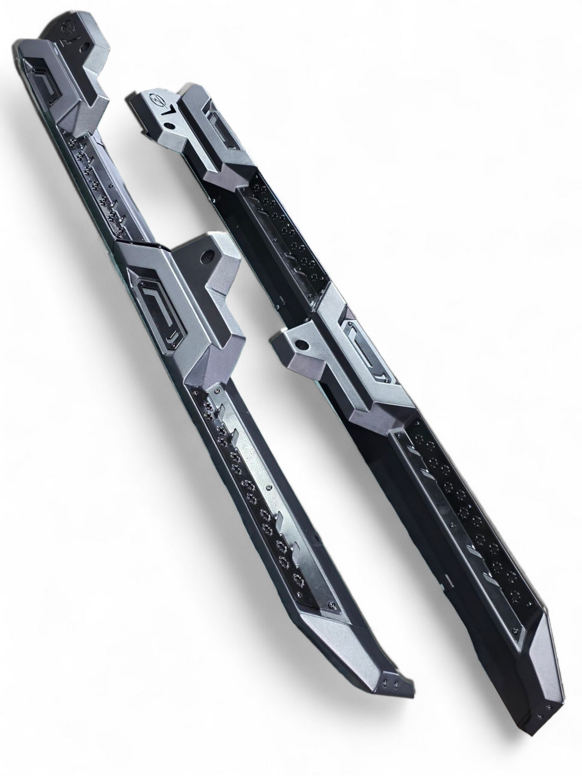 Installed Volt Rock Steps on 4-seat Can-Am Defender showing clean body-line fitment