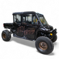 Hammer black powder coat finish detail on Can-Am Defender 4-seat Volt Rock Steps