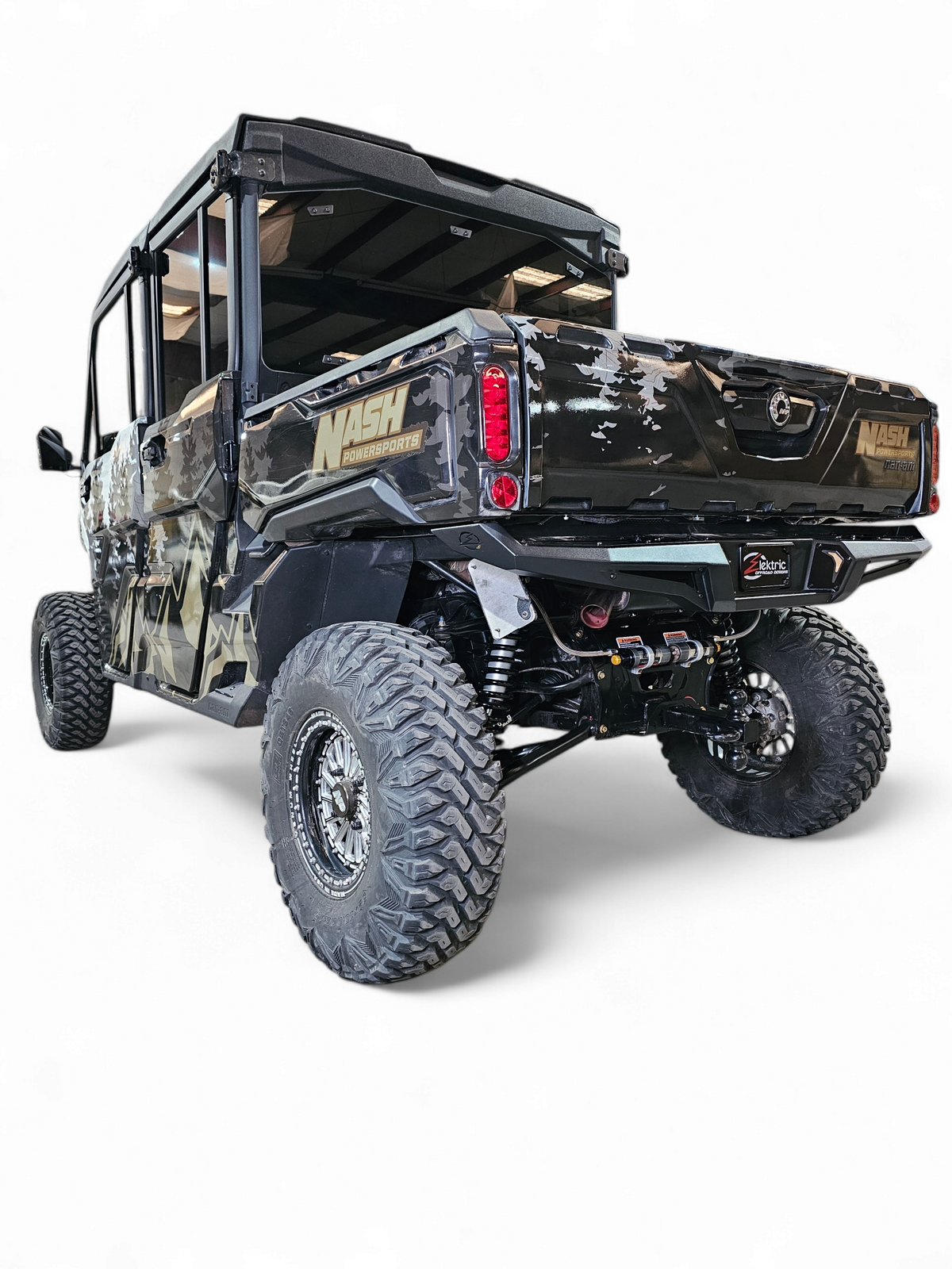 License plate mount detail on Can-Am Defender Volt Rear Bumper
