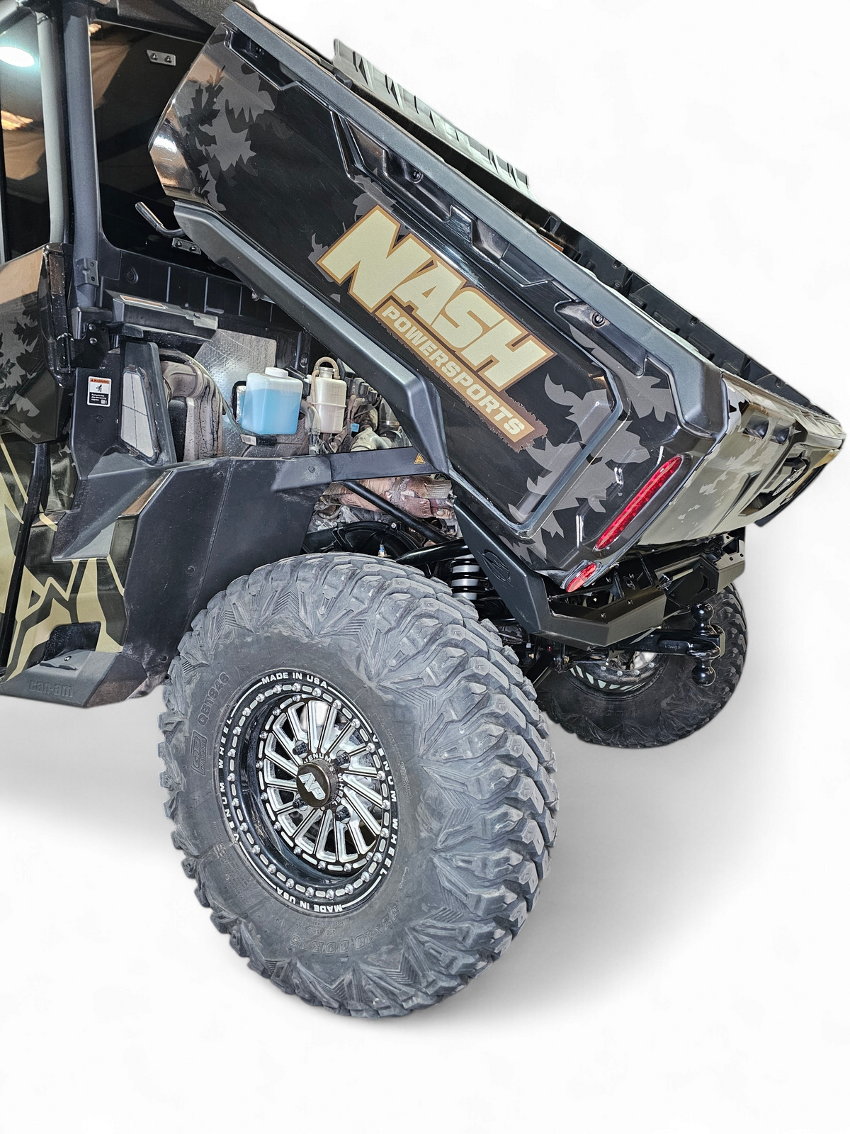 Corner and weld detail on Can-Am Defender Volt Rear Bumper showing build quality