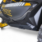 Volt Rocker Steps installed on 2-seat Can-Am Maverick R showing steel rock slider protection and built-in step