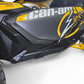 Passenger side Volt Rocker Steps on 2-seat Can-Am Maverick R showing rock slider integration
