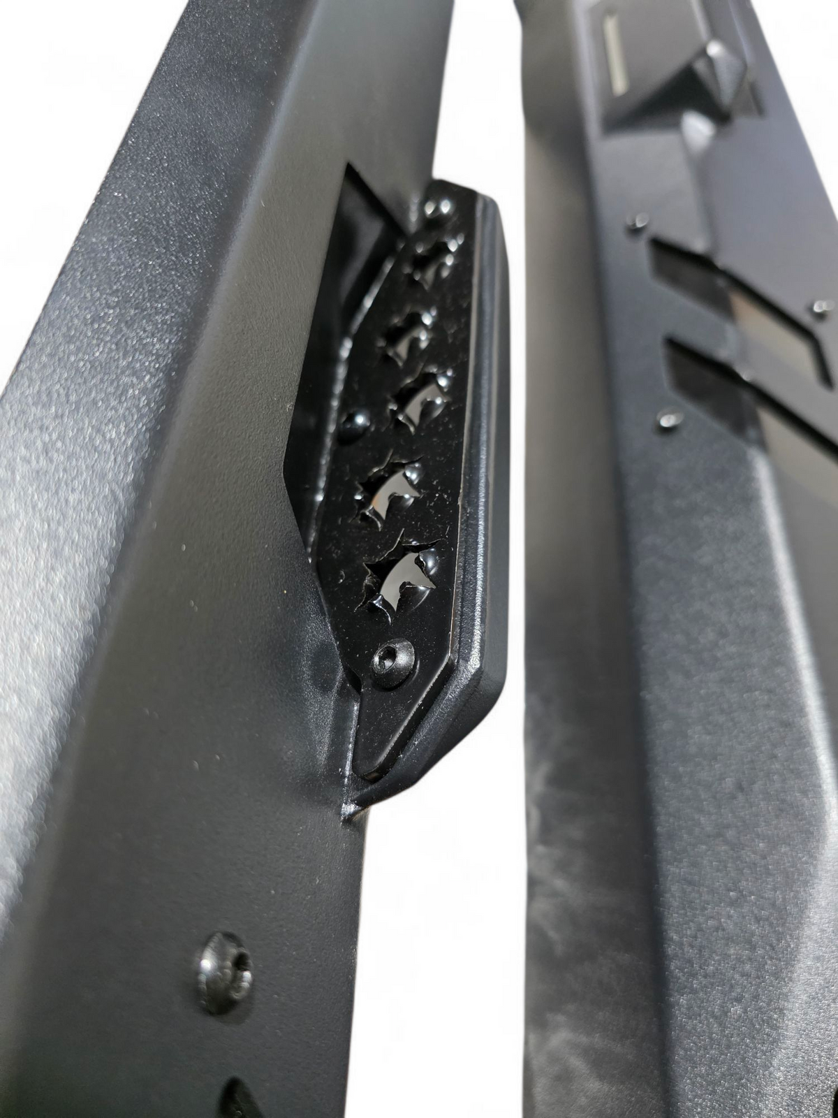 Installed Volt Rocker Steps on Can-Am Maverick R 4-seat demonstrating clean body-line fitment