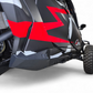 Built-in step with grip plating detail on Can-Am Maverick R Volt Rocker Steps for traction
