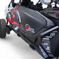 Driver side Volt Rocker Steps installed on 4-seat Can-Am Maverick R showing frame side protection