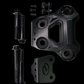 Can-Am Maverick R billet radius rod plate shown protecting radius rod assembly