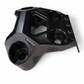 Rear suspension reinforcement detail on Can-Am Maverick R black billet radius rod plate