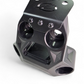 Installed black billet radius rod plate on Can-Am Maverick R showing clean fitment