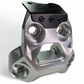 Can-Am Maverick R clear billet radius rod plate mounting points showing bolt-on installation
