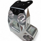 Machined 6061 billet aluminum surface visible through clear anodize on Can-Am Maverick R radius rod plate