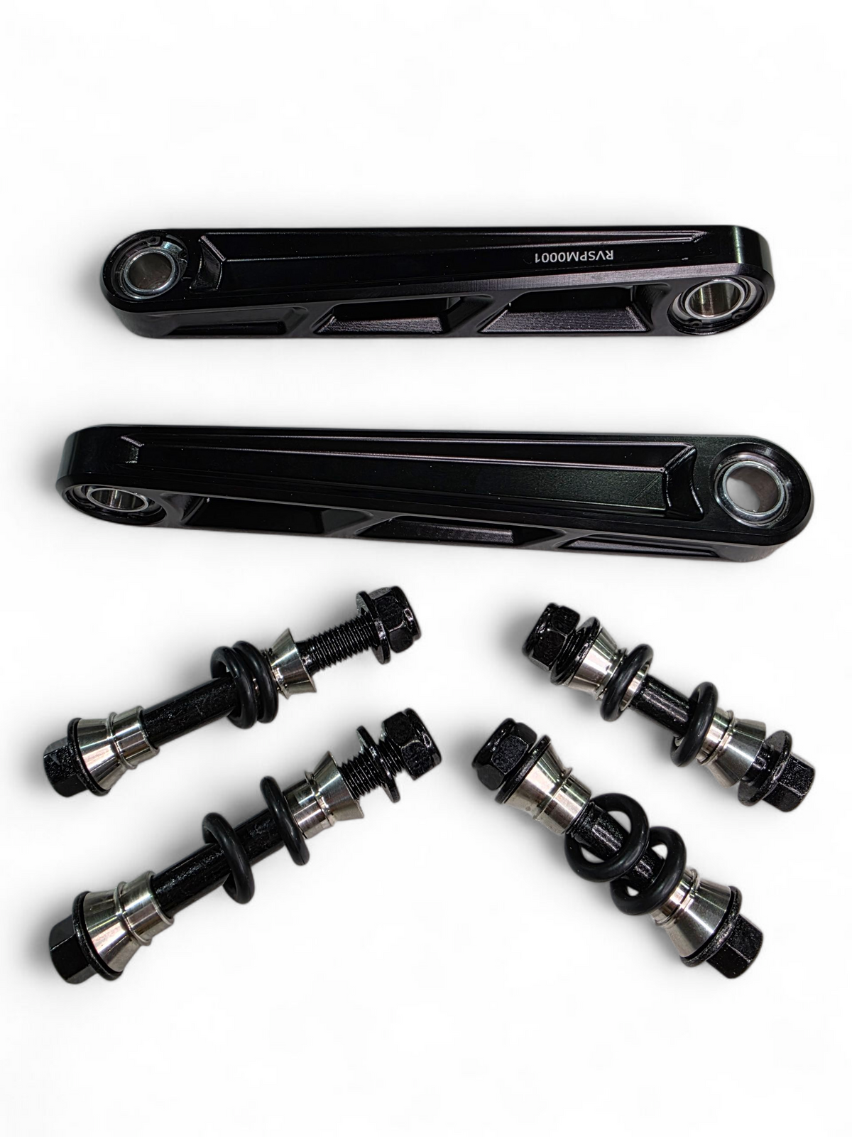 Teflon-coated high-strength uni-ball detail on Can-Am Maverick R front sway bar link