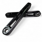 Anodized black billet front sway bar links installed on Can-Am Maverick R in factory position