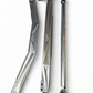 Can-Am Maverick R High Clearance Adjustable Radius Rods in anodized clear finish showing 6061 billet aluminum construction and double shear spindle mount