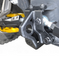 Sheet Metal Radius Rod Plate in mild steel for 2024+ Can-Am Maverick R 4 Seat showing suspension protection