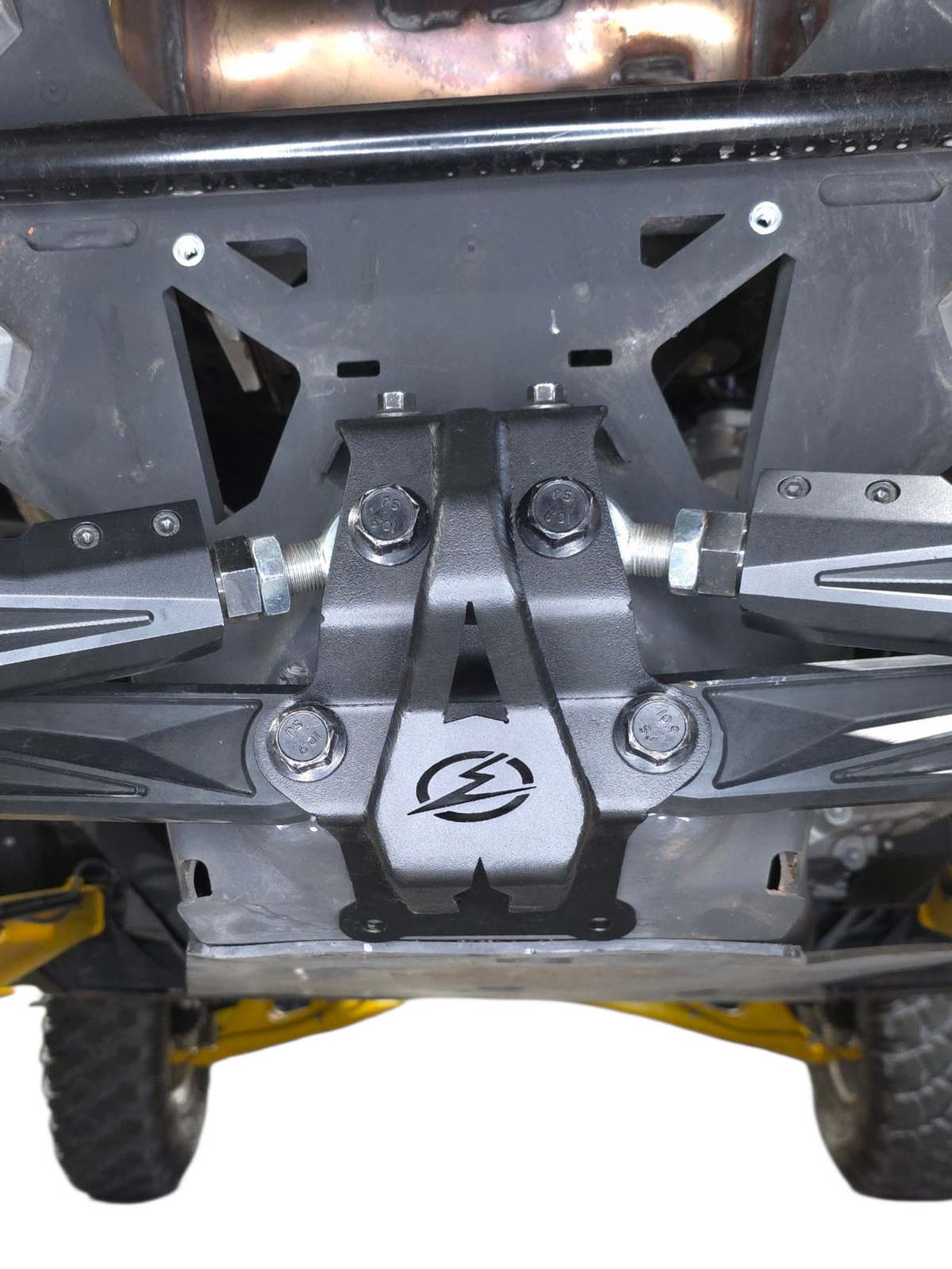 Can-Am Maverick R 4-seat sheet metal radius rod plate recovery point detail