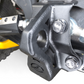 Installed sheet metal radius rod plate on 4-seat Can-Am Maverick R showing fitment