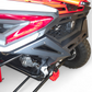 Close-up detail of hammer black powder coat texture on Volt Rear Bumper steel surface showing chip-resistant finish and weld quality