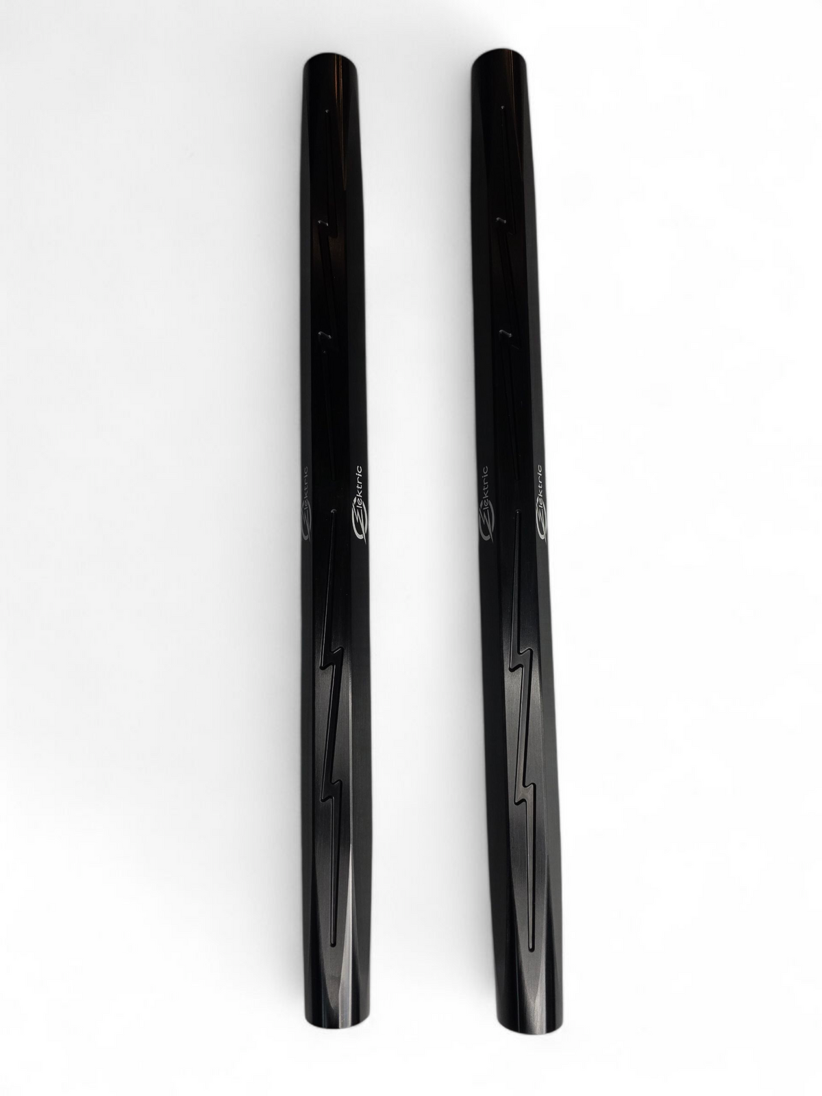 Can-Am Maverick R anodized black billet tie rods shown solo displaying full machined construction
