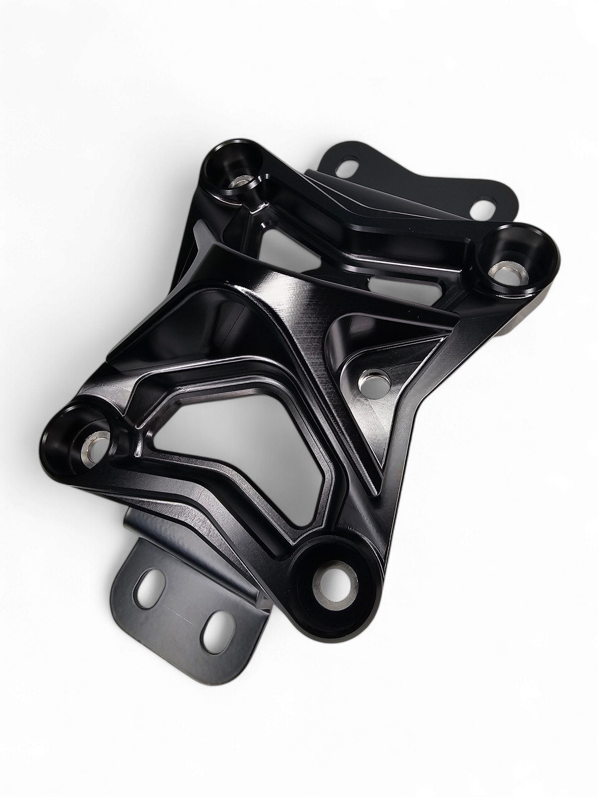 Stainless steel sleeve insert detail on Can-Am Maverick X3 10-bolt radius rod plate