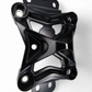 Built-in tow hook detail on Can-Am Maverick X3 black 10-bolt radius rod plate for recovery