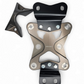 Stainless steel sleeve insert detail on Can-Am Maverick X3 gun metal 10-bolt radius rod plate