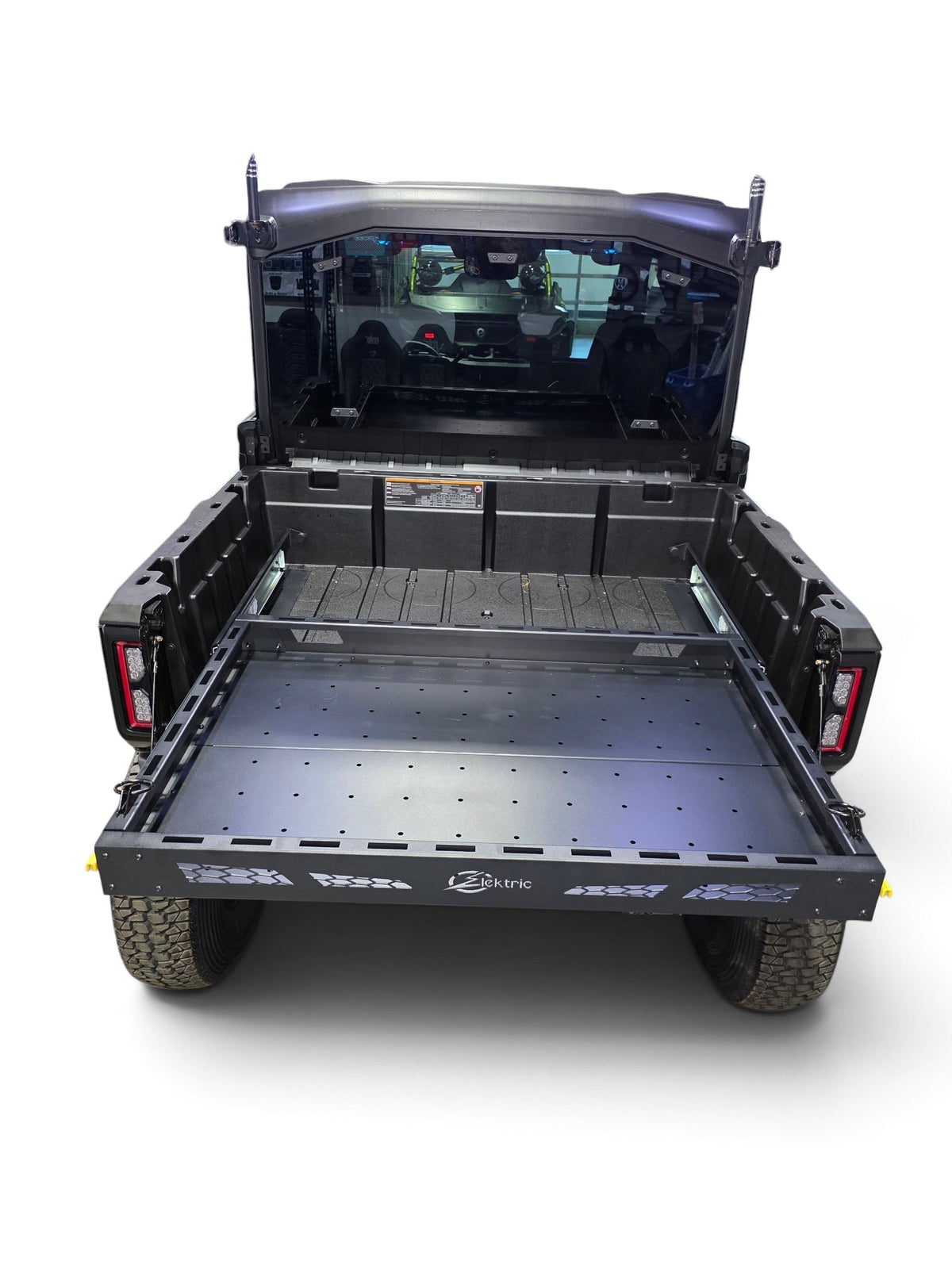 HDX Sliding Bed Drawer straps securing cargo load