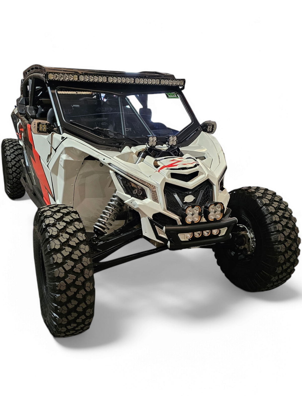 Can-Am Maverick X3 Amp front bumper lower section showing protection coverage