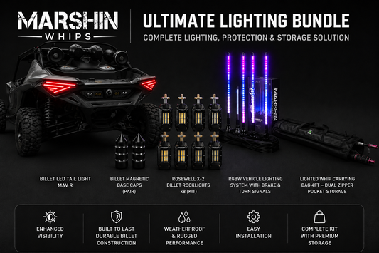 Can-Am Maverick R RGBW LED Combo Kit | Whips & Rock Lights
