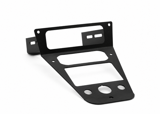 Polaris RZR Pro R Short Console – Rugged Radios + RLB 8-Gang Switch Mount (2020–2024)