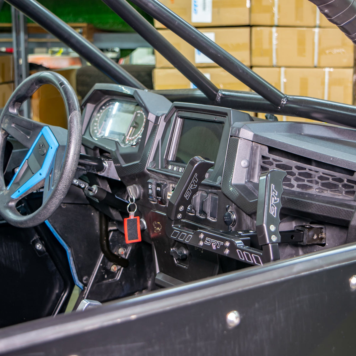 Passenger grab handle mounted in RZR XP 1000
