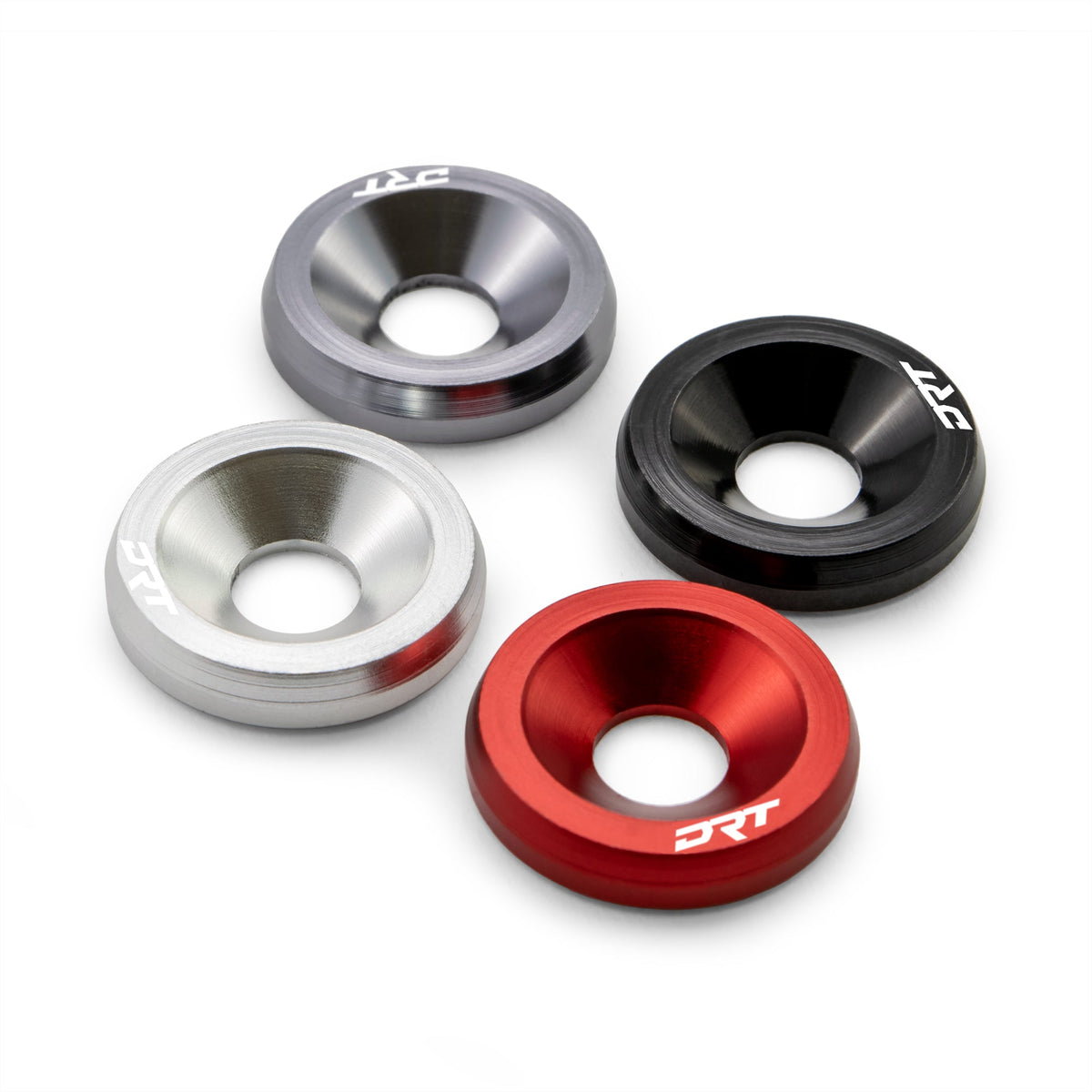 Raw aluminum rock washer & hardware kit, DRT Motorsports, adds styling and durability