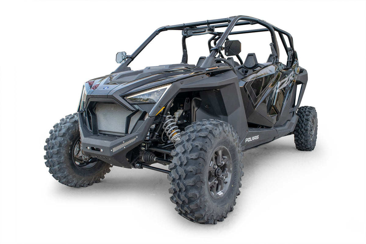 RZR pro xp front winch bumper installed view