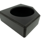 Black single subwoofer enclosure box with angled top