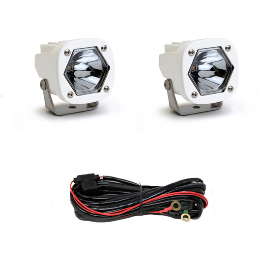 S1 White Laser Auxiliary Light Pod Pair - Universal