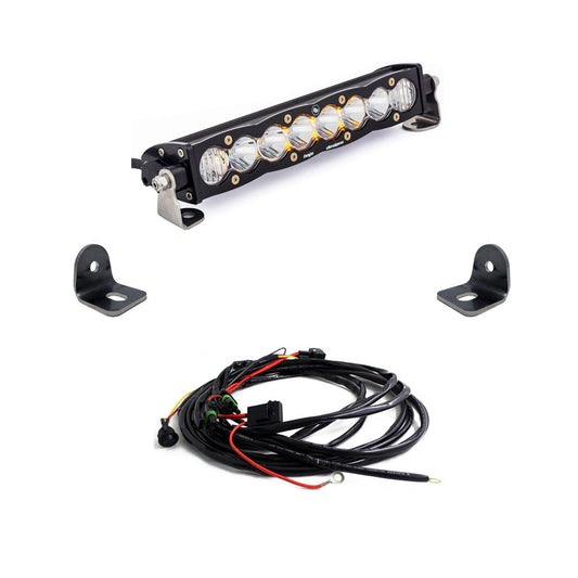 S8 10 Inch Hood Mount Light Bar Kit - Polaris 2019-21 RZR XP Turbo; 2018-21 RZR Turbo S