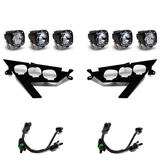 S1 Triple LED/Laser Headlight Kit - Polaris Pro R / Turbo R / Pro XP