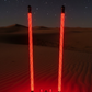 Red LED whips with a visible brand logo on a dunes background