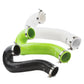 Kawasaki H2 silicone hoses in black, green, and white