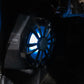 Black UTV Stereo speaker with blue LED backlighting
