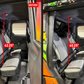 UTV Stereo before and after comparison showing interior roof height measurements