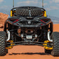 rear view of Can-Am Maverick R 2 Door showing Rear Volt Bumper full width fitment and symmetrical steel design