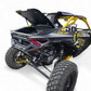 Bolt-on mounting point detail on Can-Am Maverick R 2-Door Rear Volt Bumper showing factory attachment locations and included hardware