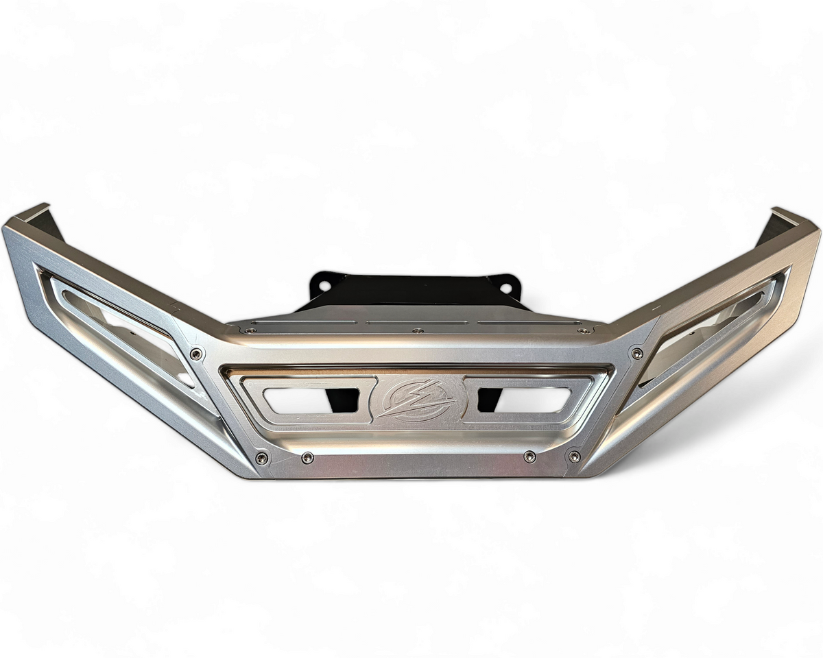Polaris RZR Pro S clear billet front winch bumper installed
