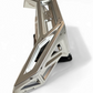 Overhead view of Polaris RZR clear billet front winch bumper showing winch and light mounting layout
