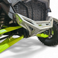 Bolt-on mounting detail on Polaris RZR Pro R clear billet front winch bumper