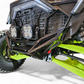 Wire management channel detail on Polaris RZR billet front winch bumper