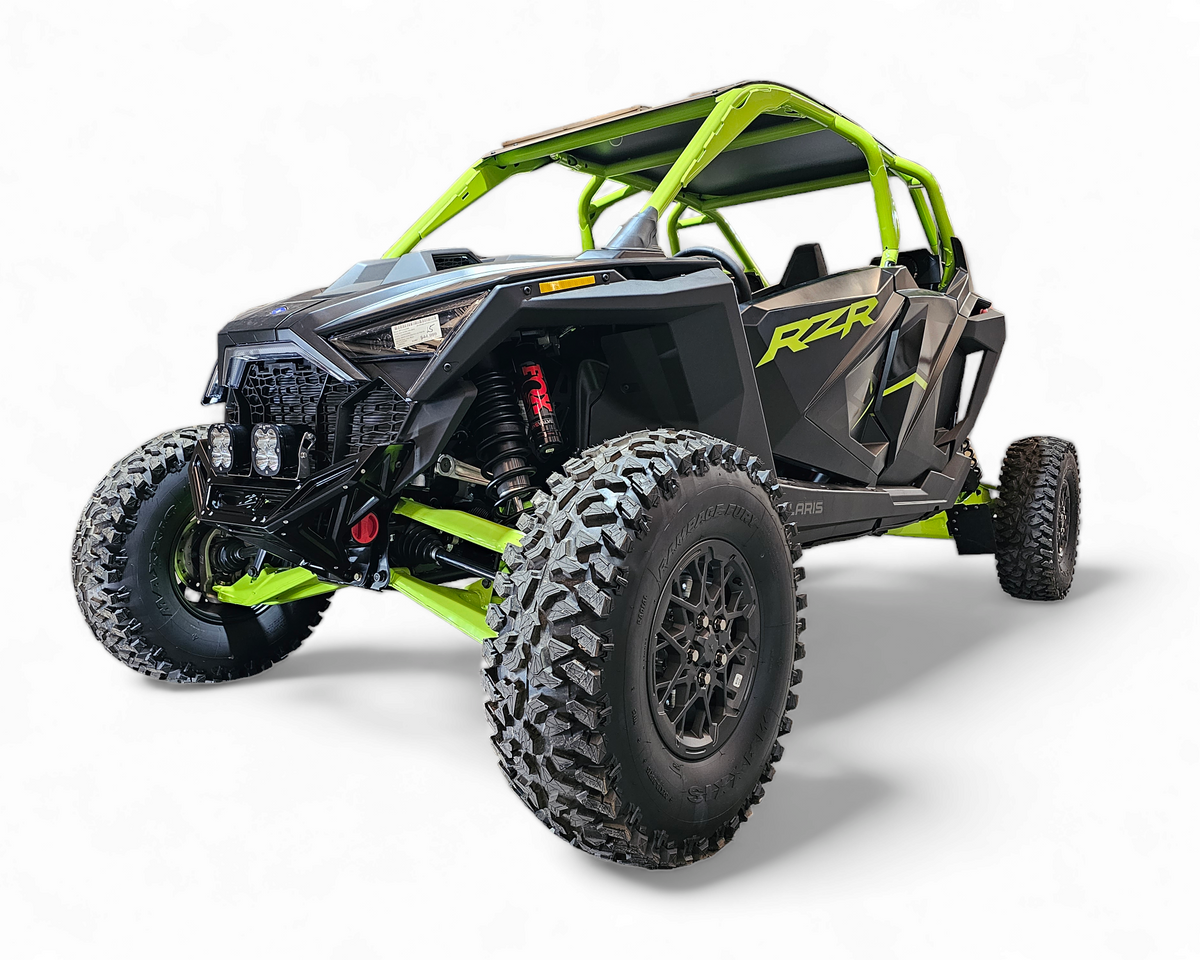 Bolt-on mounting detail on Polaris RZR Pro R billet front winch bumper