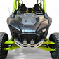Hidden frame-mounted steel winch mount detail on Polaris RZR billet front bumper