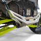 Billet Volt Front Winch Bumper in clear hard anodize on Polaris RZR Pro R showing raw machined aluminum