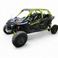 Side profile of Polaris RZR clear billet front winch bumper showing machined construction